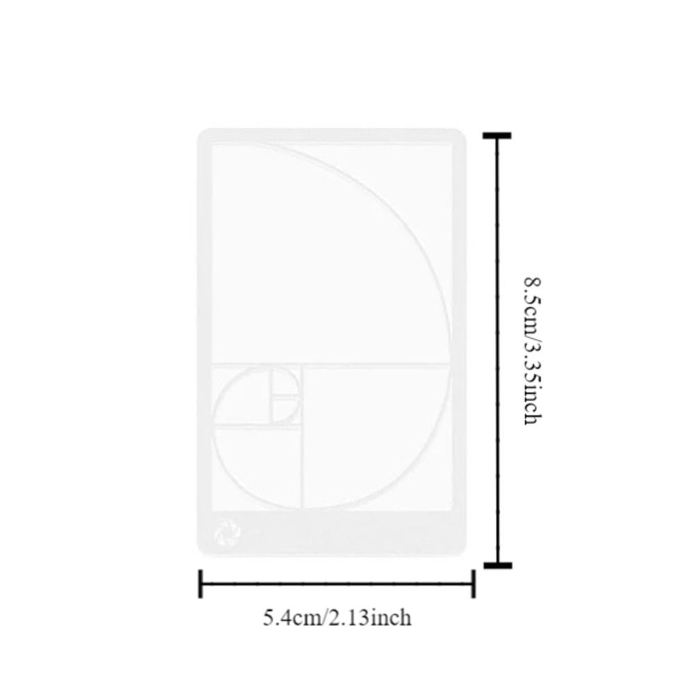 Composition Viewfinder Ruler Transparent Fibonacci Viewer Golden Ratio Ruler  Art Tool
