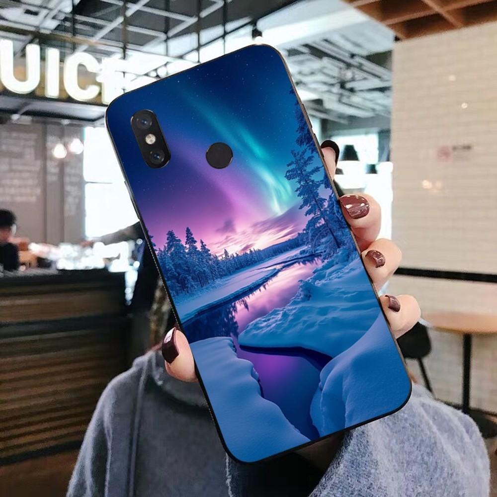 Красивый чехол для телефона с Северным сиянием для Xiaomi Mi 5X 8 9 10 11 12 Lite Pro 10T PocoX3pro PocoM3 Note 10 Pro Lite