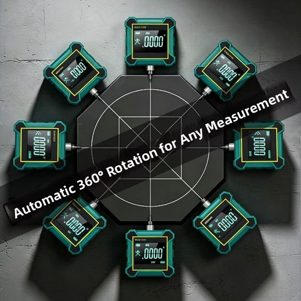 360 Degree Digital Level Protractor Magnetic Base Laser Angle Gauge Inclinometer Carpentry