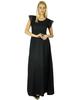 Women Long Dress Gown Lace Sleeve Chic Casual Maxi Clothing