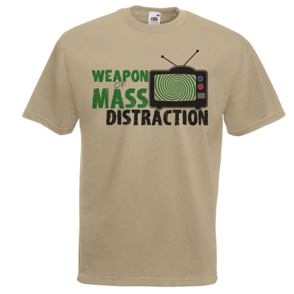 Adults Weapon Of Mass Distraction Truth Seeker Conspiracy Unisex Khaki TShirt