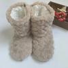 Winter Women Slippers Shoes Winter Couple Floor Socks Adult Non-Slip Thickening Velvet Indoor Dance High-Tube  Plush Slippers