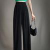 New Arrivals Open Run Women Pleats Wide Pants Solid Color Banding