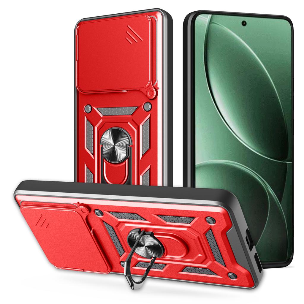 AMORUS Чехол-подставка для Xiaomi Redmi K80 5G/Poco F7 Pro 5G PC+TPU Чехол для телефона со шторкой для камеры