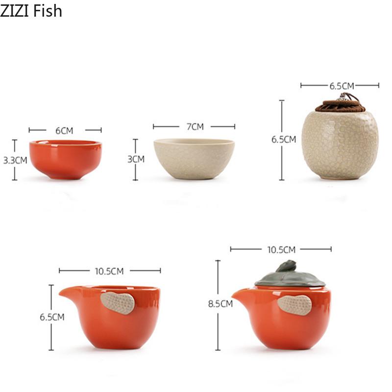 Чайный набор для путешествий на открытом воздухе, креативный портативный керамический чайный набор в стиле кунг-фу, офисный чайник, аксессуары для китайской чайной церемонии, подарки для друзей