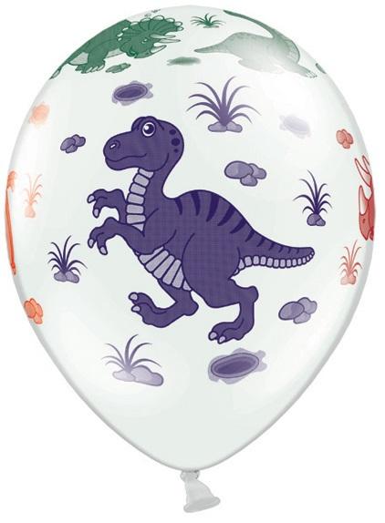 Balloons 14" Pastel White Dinosaurs 1pc