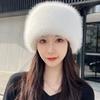 Winter New Imitation Fur Fox Hair Ladies Plush Hat Thickened Fur Windproof Ear Protection Cap Warm Flat Cap Female Hat