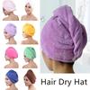 Lady Quick Drying Hat 1PC/ 2PCS Microfiber Bath Towel Hair Dry  Cap Bath Tool(Random Color)