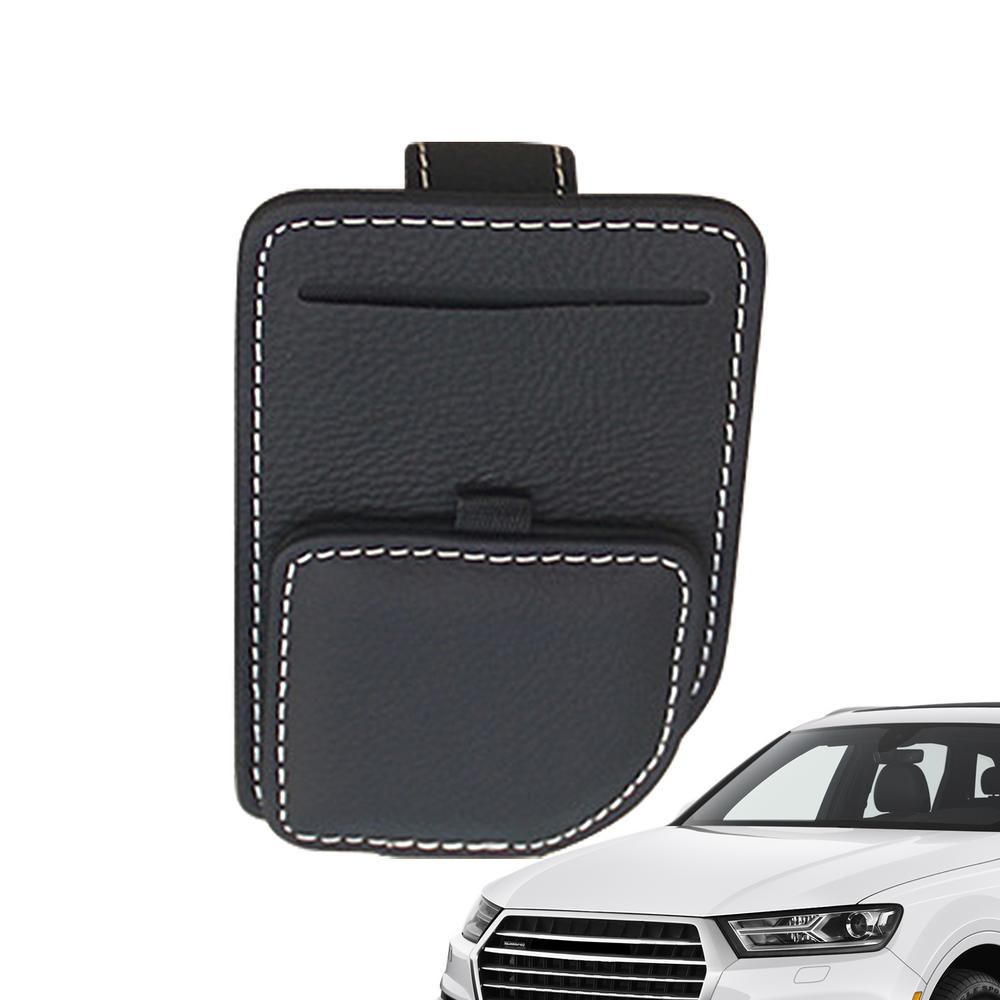 Футляр для солнцезащитных очков с магнитным козырьком, кожаный держатель для солнцезащитных очков, карман для автомобильного козырька, зажим для солнцезащитных очков, карман для хранения автомобильного козырька