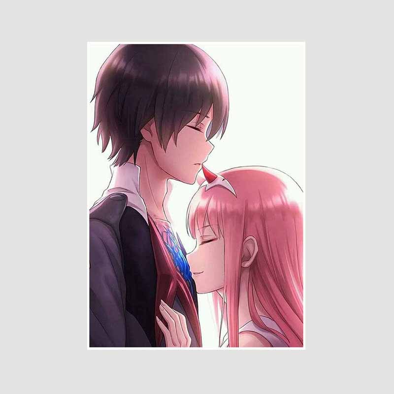 Белая книга Аниме Плакаты Художественная живопись Классика Аниме Darling in The Franxx Плакат Домашний декор Фреска Гостиная Украшения Принты Картины Подарки