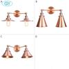 Vintage Style Wall Light Red Bronze 2-lights Industrial Bronze Wall Sconce E27 Metal Shade Vanity Lamp Bathroom Mirror Lighting