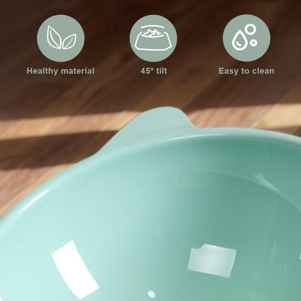 3PCS Tilted Cat Food Bowl Cat Food Dish Ergonomic Raised Cat Food Bowl Anti Vomiting Plastic Feeding Bowl Non Slip for Cats Dogs