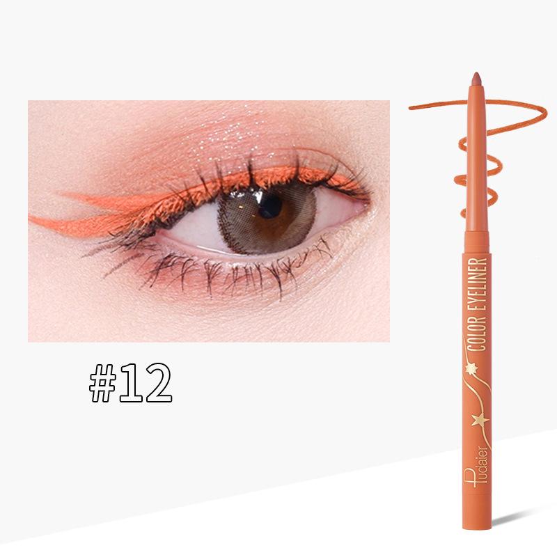 Подводка для глаз Pudaier против пота, прочная и легко наносимая подводка для глаз, 18-цветная подводка для глаз