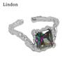 Классическое кольцо Lindon из медного сплава с цирконием, женские ювелирные изделия, свадебный подарок для вечеринки