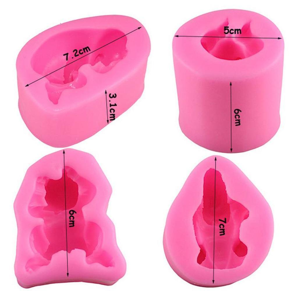 Силиконовые формы 3D детские формы для помадки, шоколадных конфет, украшения торта, инструменты для выпечки кондитерских изделий
