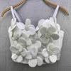 Уникальный топ-халтер, верхняя одежда, ручной работы, с цветочным жемчужным декором, топ-халтер для женщин, танцевальный топ-накидка, сценический наряд, майки и топы