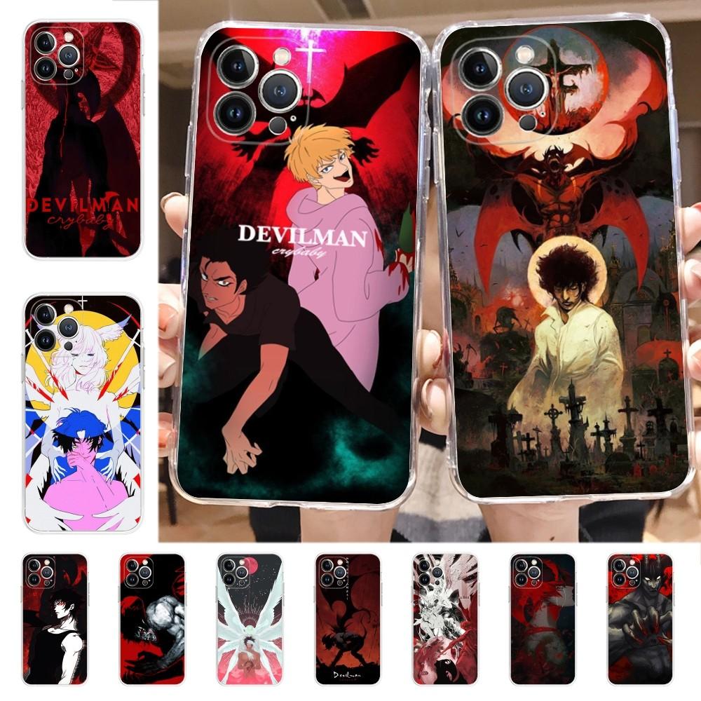 Чехол для телефона Devilman Crybaby для iPhone 16 15 8 7 6 6S Plus X SE XR XS 14 11 12 13 Mini Pro Max