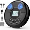 Портативный CD-плеер с динамиками и Bluetooth: Перезаряжаемый Discman с наушниками, защита от прыжков-CD/MP3/USB/BT-передатчик/AUX