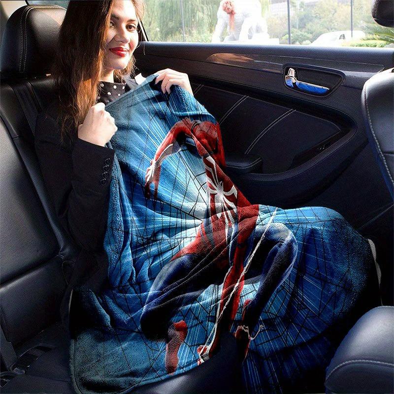 Плед с милым принтом Человек-паук Прямоугольный Мягкий Удобный Современный Стиль Полиэстер