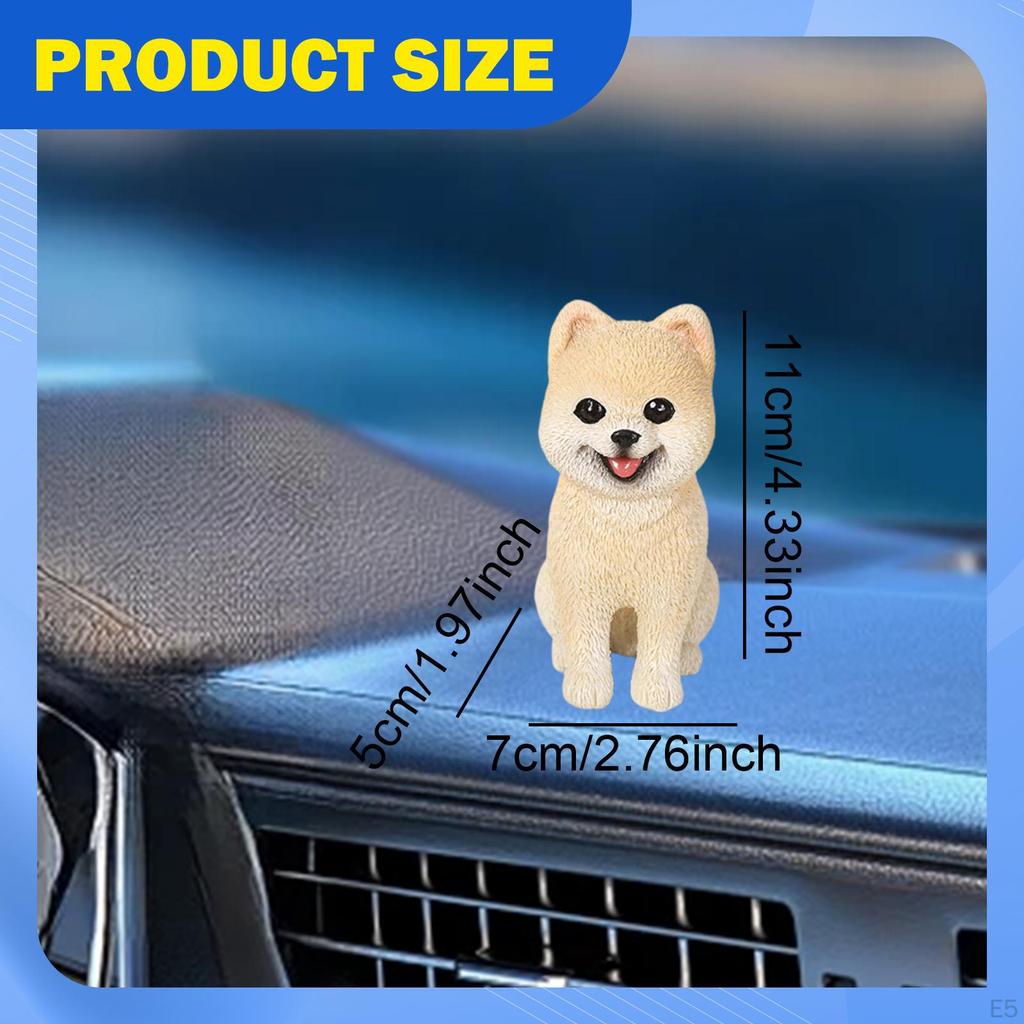 Померанский шпиц Фигурка Собаки Скульптура Портативное Украшение для Автомобиля Домашний Орнамент Статуэтка Щенка