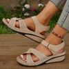 Lucyever Plus Size Women Wedge Sandals Summer 2024 Ankle Strap Platform Sandles Woman Non Slip High Heel Gladiator Shoes Mujer