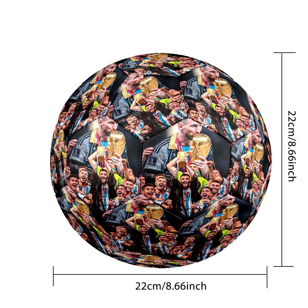 Lionel Messi World Cup Champions Size 5 Soccer Ball Machinestitched Indooroutdoor Universal Football Ideal For Soccer Enthusiasts