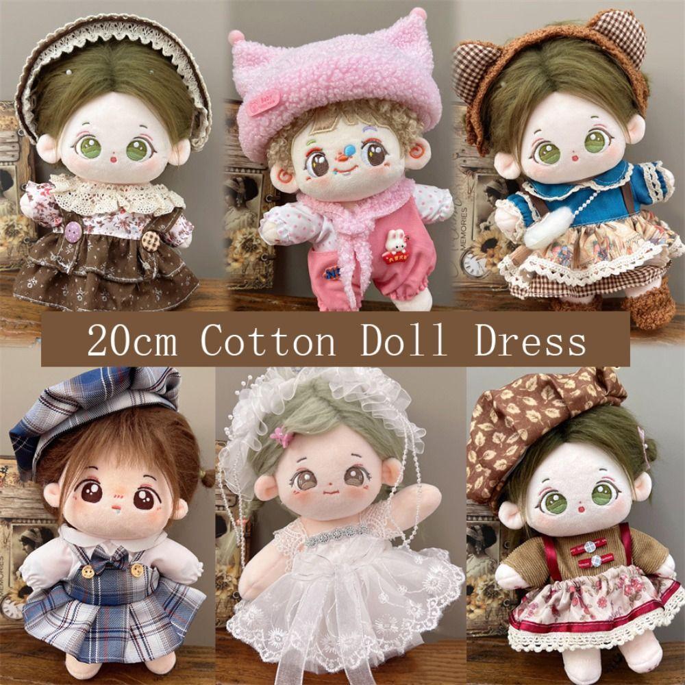 Academic Style 20cm Cotton Doll Dress Princess Skirt Plush Doll Clothes Doll Accessories