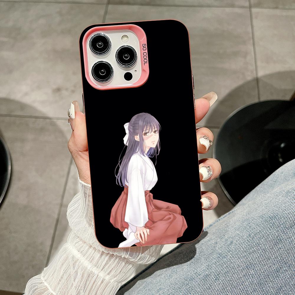 JJK Utahime Iori Pink Translucent Mobile Phone Case for iPhone 17 16 15 14 13 12 11 X XR XS Air Pro Max Plus Colorful Cover