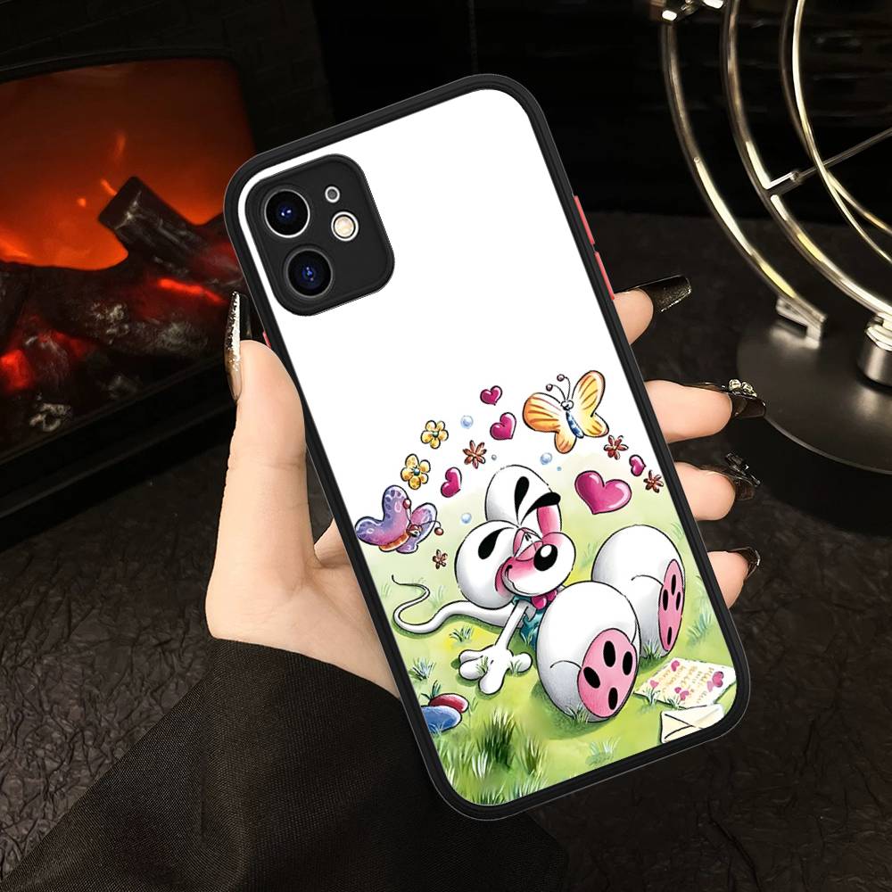Cartoon D-Diddl For IPhone 16 15 14 Plus 13 12 11 Pro Max X XS MAX Translucent Matte Shockproof Cover