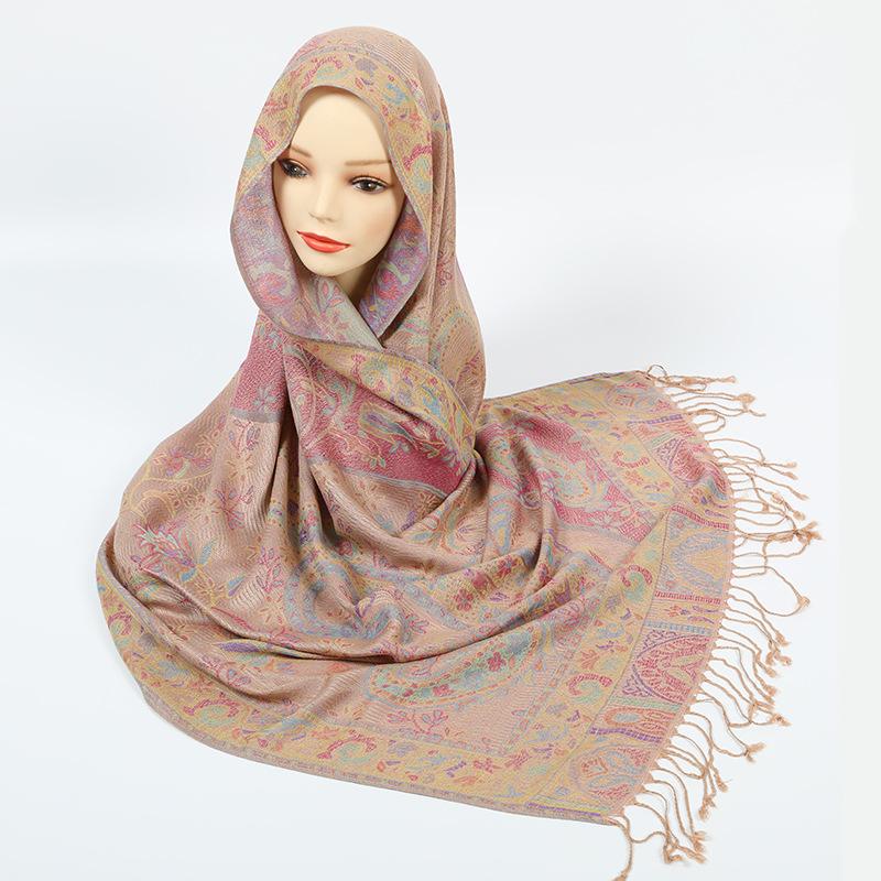New Jacquard Exterior Women's Shawl Paisley Scarf Women's Spring and Summer Fashion Retro Long Scarf