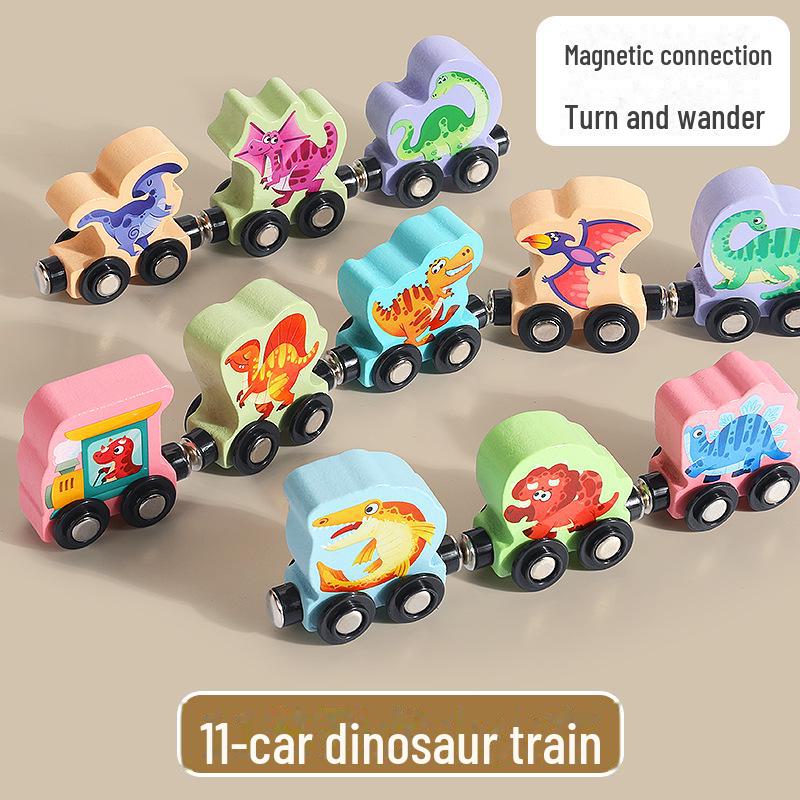 Magnetic Wooden Train with Letters & Numbers - Educational Toy for Ages 1-3