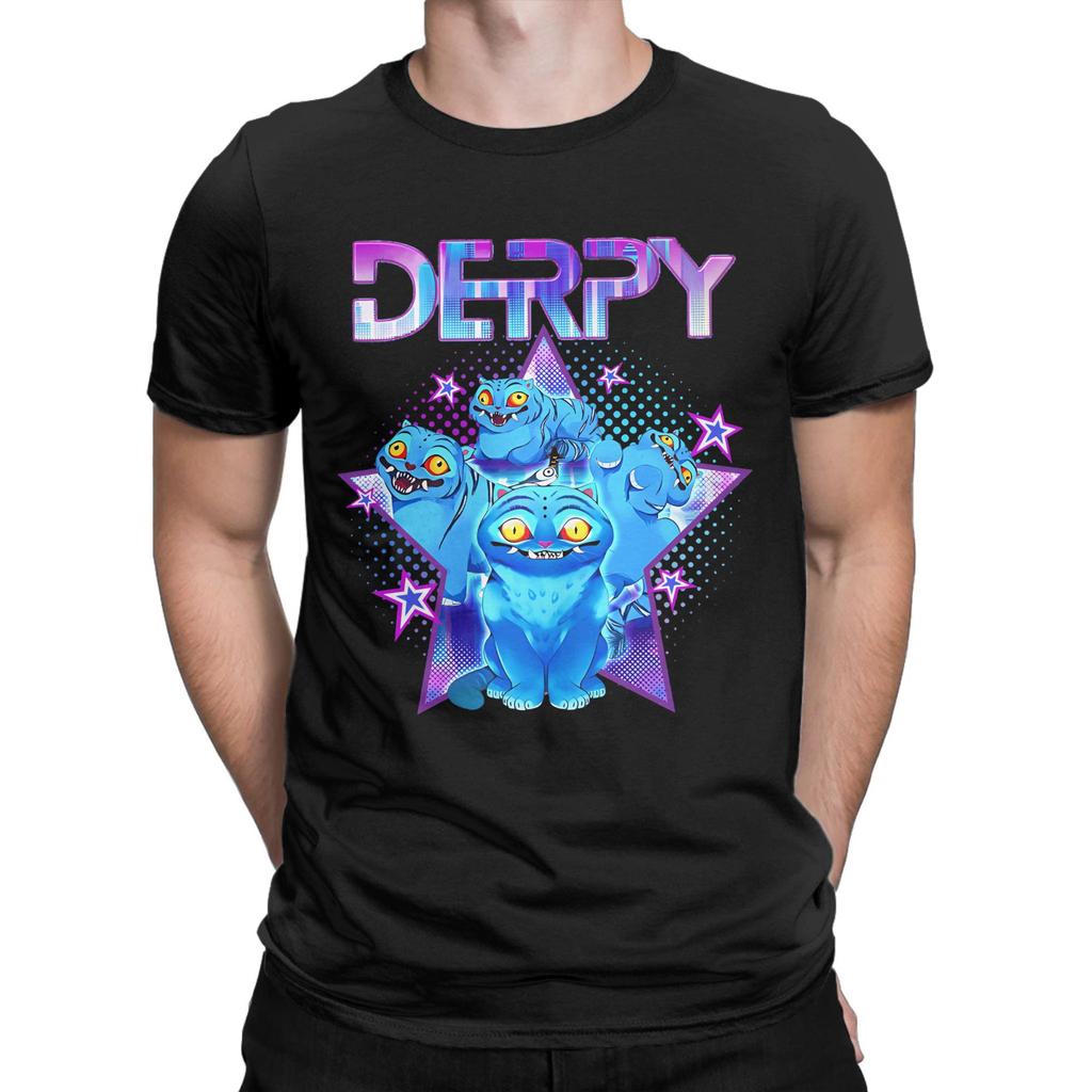Derpy Tiger Kpop Demon Hunters Men's T Shirt Novelty Tees Short Sleeve Round Collar T-Shirt Cotton Gift Idea Tops