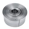   12PCS Stainless Steel Round Cutters   Pastry for Baking Dough   Mousse Cake Pizza with Premium Rustproof Cylindrical Design  