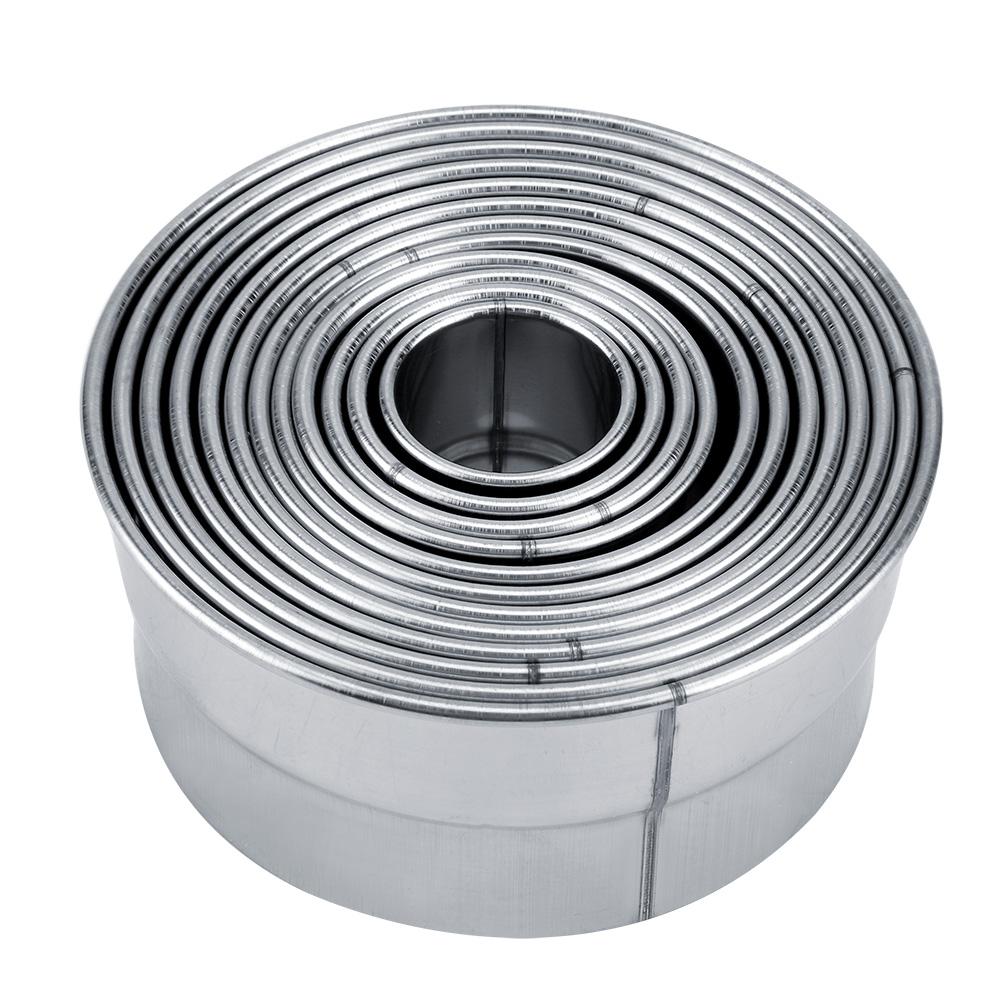 12PCS Stainless Steel Round Cutters Pastry for Baking Dough Mousse Cake Pizza with Premium Rustproof Cylindrical Design