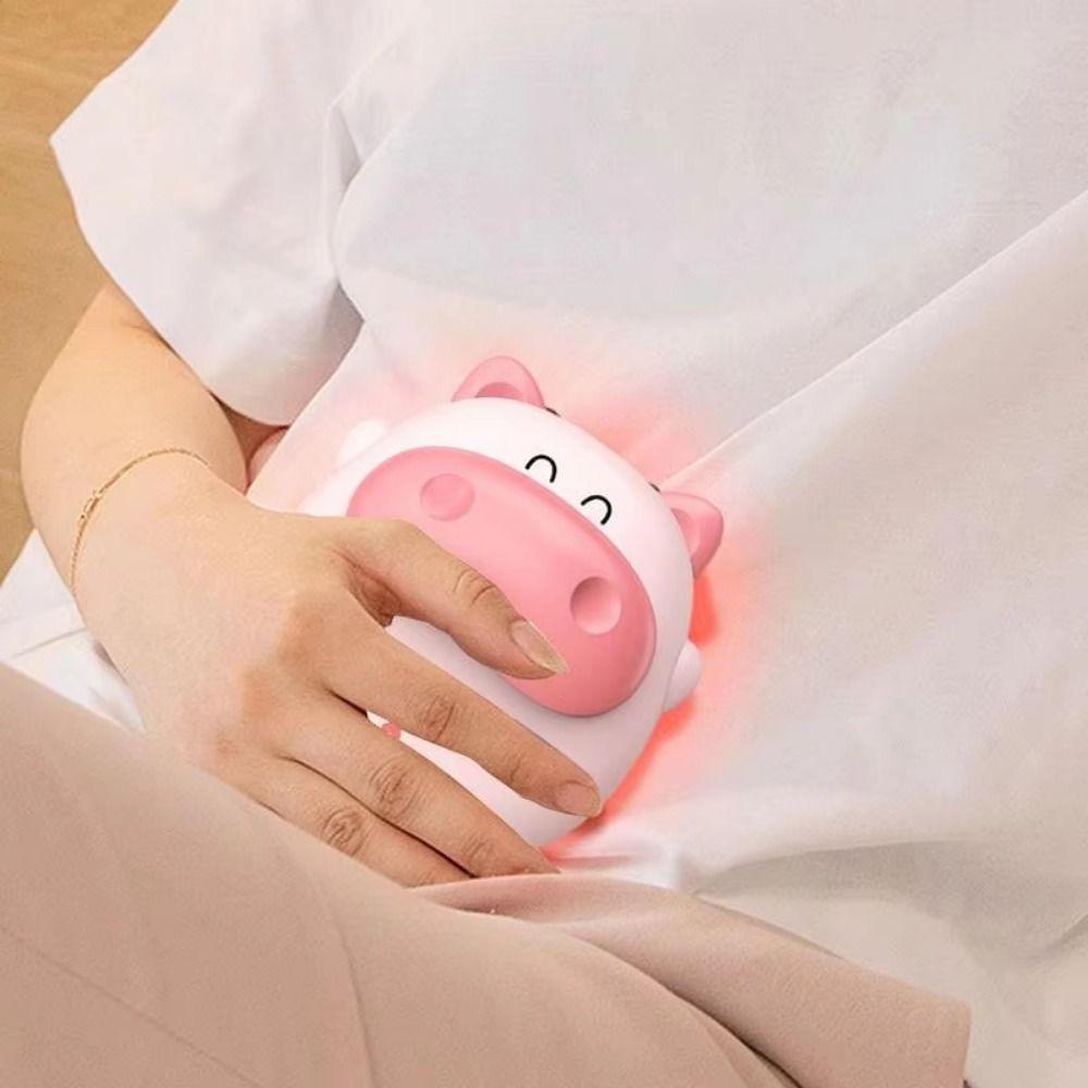 Night Light Pocket Hands Heater Lanyard Mini Electric Handwarmers Cartoon Cow Hand Warmers Gift