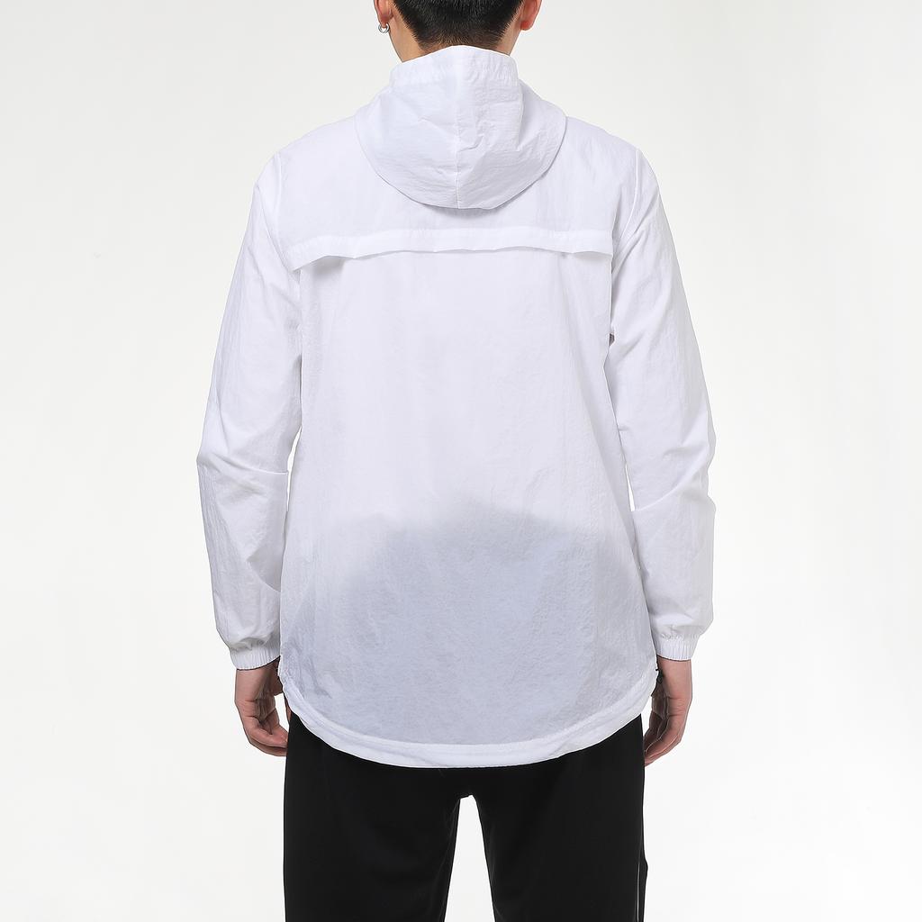 Adidas Logo Print Woven Hooded Jacket Men Jackets White GK9419