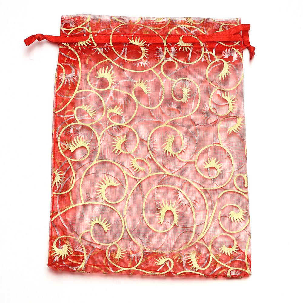 10pcs/lot Organza Gifts Bags Colorful Candy Beads Drawstring Storage Pouches For DIY Christmas Party Gift Jewelry Packaging Bags