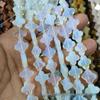 14mm Natural Crystal Agate Four-Leaf Clover Beads for DIY Jewelry