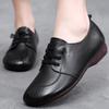 Beef Tendon Sole Leather Shoes Spring and Autumn Flat Sole Comfortable Leather Shoes Women Non-slip Casual Single Shoes Women