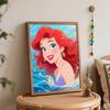 Disney digital oil painting art painting mermaid ocean fantasy handmade diy home decorations