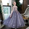 2025 Summer New Style Girls' Puffy Yarn Fashionable Wedding Runway Host Formal Dress