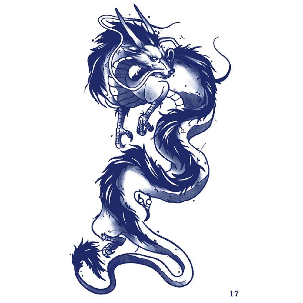 Водостойкие чернила драконьего сока, тату, картонная коробка, дракон, дракон, Hombre, искусство, поддельные татуировки для женщин