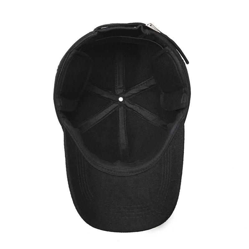 Теплая хлопковая шапка мужская ветрозащитная и морозостойкая шерстяная бейсболка модная универсальная кепка для спорта на открытом воздухе