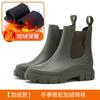 Женские водонепроницаемые сапоги средней длины с толстой подошвой, женские, из ПВХ, нескользящие, износостойкие, водонепроницаемые, весенние, модные, резиновые сапоги 35-41