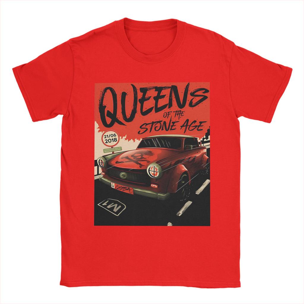 Смешные мужские футболки Abang Mobil Queens of the Stone Age, с круглым вырезом, 100% хлопок, с коротким рукавом, идея для подарка, одежда