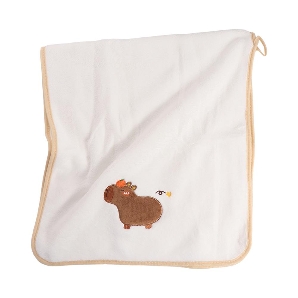 Soft Capybara Pattern Cartoon Towel Super Absorbent Coral Velvet Bath Towel Cartoon Thicker Face Towel Bathroom