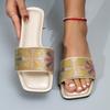Тапочки женские летние туфли для женщин на плоской подошве дизайнерские тапочки шикарные шлепанцы женские уличные пляжные туфли женские Zapatillas De Mujer