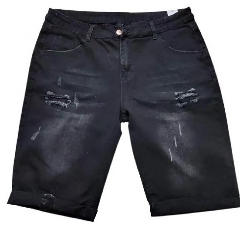 2026 New Fashionable Stretchy Personalized Casual Ripped Jeans Men's Cropped Pants