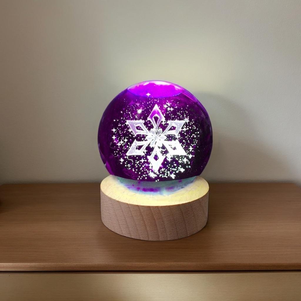 1 шт. 3D хрустальный шар для снежной скульптуры, USB ночник, подходит для украшения спальни и гостиной, на День отца/Мо