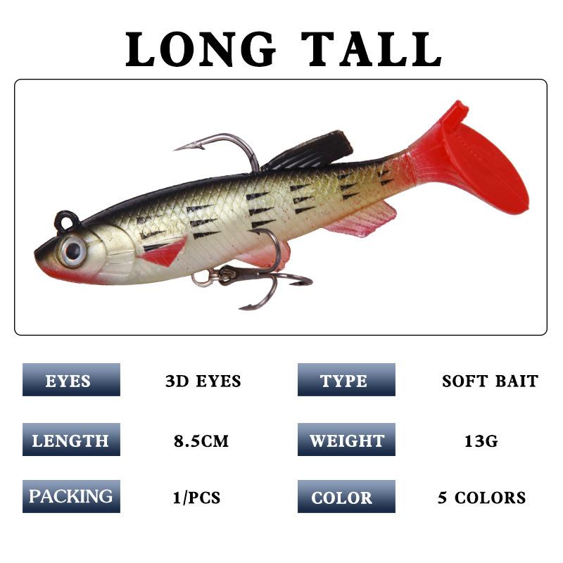5PCS 8.5CM/13g Soft Bait Fishing Simulation Bait Simulation Bait